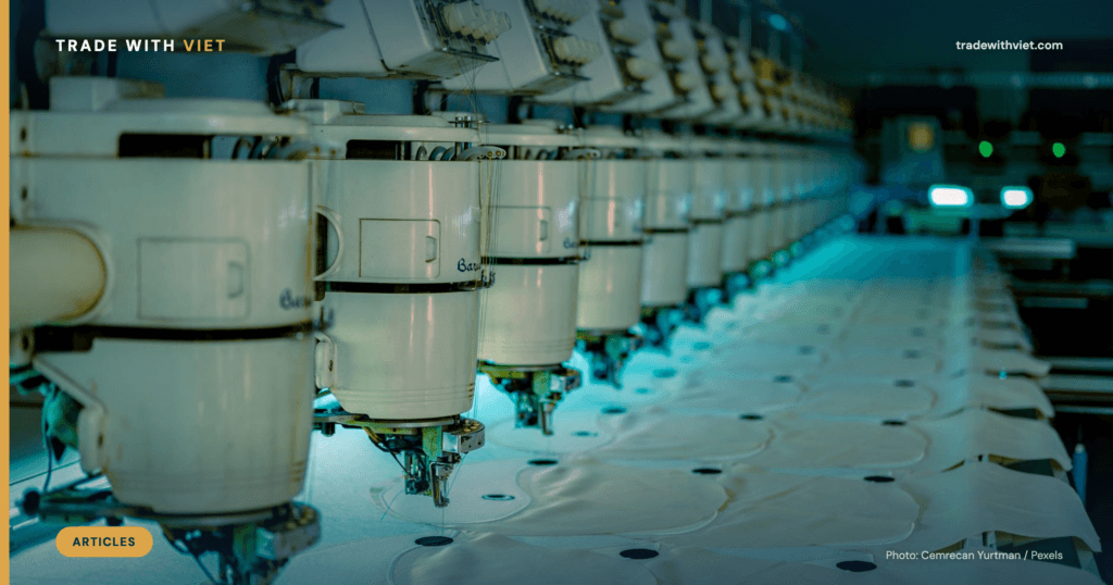 Industrial apparel sewing production line